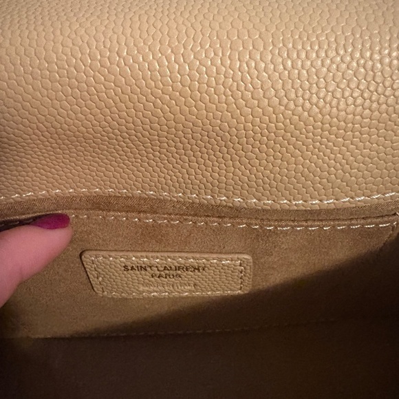 Saint Laurent Grain De Poudre Monogram Kate Satchel Nude Powder (2017) - Picture 8 of 17